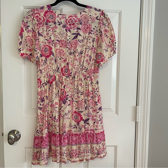 🎉HOST PICK🎉 SHEIN pink floral print mini dress - Picture 2 of 13